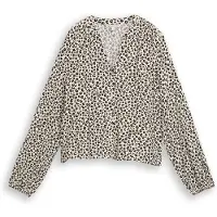Tom Tailor DENIM Bluse beige / taupe / sort