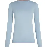 Icebreaker - Skiundertøj dame - W Merino 200 Oasis LS Crewe Zinc Blue til UnisexUld - Størrelse M - Blå
