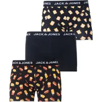 Jack & Jones Boksershorts 'JACKEVIN FOOD' cognac / gul / sort / hvid