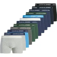 Jack & Jones Boksershorts 'JACBENJA' navy / lysegrå / græsgrøn / sort