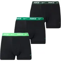 Nike Underbukser Essential Cotton Stretch 3-Pak - Sort/Grøn, størrelse X-Small