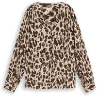 Tom Tailor Bluse beige / brun / lysebrun