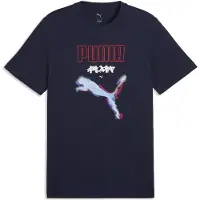 Puma Graphics Cyber Tee Men, Clothing, Navy, L