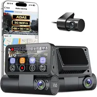 Mtp Products V66 3-kanals GPS-dashcam - 4K foran, i kabinen og bagtil - sort