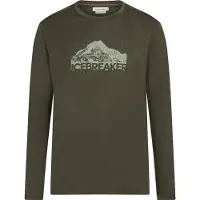 Icebreaker - Vandretøj - M Merino 150 Tech Lite LS Tee Aoraki Explorer Dk Loden til UnisexUld - Størrelse M - Grøn