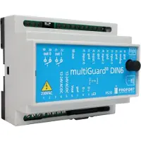 Profort multiGuard DIN6. 4G sender/modtager, til overvågning af tekniske installationer, 4 digitale og 1 analog indgange. 2 relæ-udgange