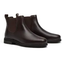 Timberland Timberlandtil mænd. TB0A42PGW011 Mørkebrune Chelsea Stormbucks-læderstøvletter (40), Fast, Ingen, Casual