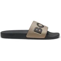 BOSS BOSStil mænd. 50536835 Aryeh Slid-sandaler i brun (43), Fast, Ingen, Casual, Badetøj