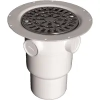 Purus LOKE 75/110 mm afløbsskål til vinyl, m/studs, lodret, rf.