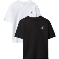 Calvin Klein T-shirts - 2-pak - Monogram - Sort/Hvid - - 12 år (152) - T-Shirt