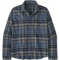 Patagonia - Skjorter - M's L/S LW Fjord Flannel Shirt Depth New Navy til UnisexBomuld - Størrelse XL - Flåde