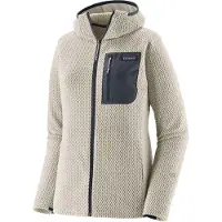 Patagonia - Vandretøj dame - W's R1 Air Full-Zip Hoody Birch White til UnisexUld - Størrelse XS - Beige