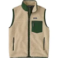Patagonia - Jakker - M's Classic Retro-X Vest Dark Natural w/Treeline Green til Unisex - Størrelse M - Beige