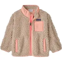 Patagonia - Under 6 år - Baby Retro-X Jkt Natural w/Sunlit Pink til UnisexUld - Børnetoj Størrelse 4 År - Lyserød