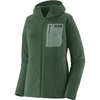 Patagonia - Vandretøj dame - W's R1 Air Full-Zip Hoody Canopy Green til UnisexUld - Størrelse XS - Grøn