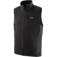 Patagonia - Fleece - M's R1 Vest Black w/Black til UnisexUld - Størrelse L - Sort