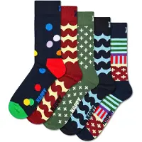Happy socks Sokker 'Classic' navy / aqua / grøn / carminrød / sort