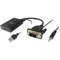 Equip Vga Til Hdmi+ -stik Adapter 3.5 Mm