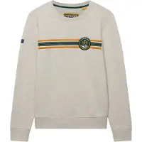 Superdry Superdrytil mænd. M2014569A Outdoor Stripe Logo sweatshirt i beige (L), Casual, Bomuld
