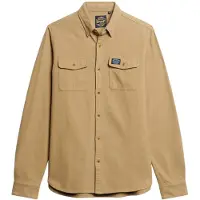 Superdry Superdrytil mænd. M4010723A Brun Trailsman-overtrøje (M), Casual, Bomuld, Lange ærmer