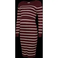 Mamalicious Strikkjole 'MLNew Siv June' creme / bordeaux