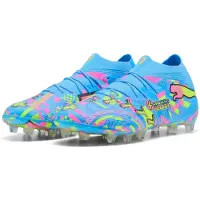 Puma FUTURE 9 ULTIMATE ADVANCED LEVEL AG Football Boots Unisex, Men, White/Blue Glimmer/Pink Glimmer, 48