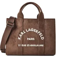 Karl Lagerfeld Shopper mørkebrun / hvid