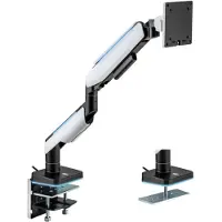Logilink Gaming-monitorarm 17-32 med belysning Svart/Vit