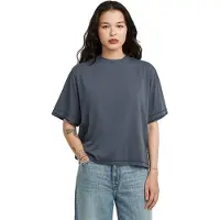 G-Star Woven Mix Washed Relaxed T-Shirt - Dark blue - Women