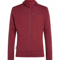 Icebreaker - Fleece - M Merino 260 Quantum LS Zip Hoodie Port Agate til UnisexUld - Størrelse L - Bordeaux