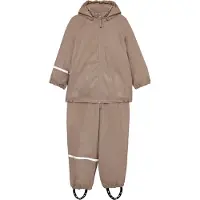 CeLaVi Regntøj m/u Seler - Fleece - PU - Fungi m. Guldprikker - - 90 - Regntøj