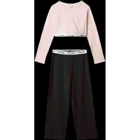 Calvin Klein Nattøj - Spanish Villa/Sort/Pink - - 14-16 år (164-176) - Nattøj 2-delt