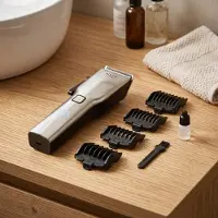Adler hårklipper med 8 afstandskamme / trådløs hårtrimmer med USB-C-opladning / hårklippemaskine med LED-display