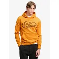Superdry Superdrytil mænd. M2014566A Vintage Script hættetrøje i orange (L), Casual, Bomuld