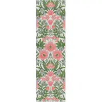 Ekelund Linneväveri Bettys tulpaner bordløber 35x120 cm Rosa-grøn