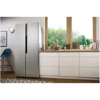 Gorenje NRS8182KX - Køleskab/fryser - side-by-side - bredde: 83.2 cm - dybde: 62.3 cm - højde: 177.7 cm - 441 liter - Klasse E