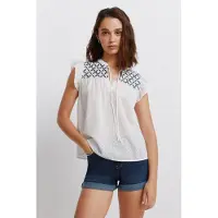 Springfield Bluse mørkeblå / hvid