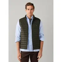 Hackett London Hackett Londontil mænd. HM4000197 Ultra vest mørkegrøn (S), Casual, Polyester