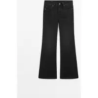 Massimo Dutti - Female - High Waist Skinny Flare-Jeans - Sort - 38