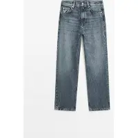 Massimo Dutti - Female - Højtaljede Straight Fit-Jeans - Lys Blå - 42