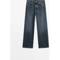 Massimo Dutti - Female - Højtaljede Jeans Med Brede Ben - Blå - 38