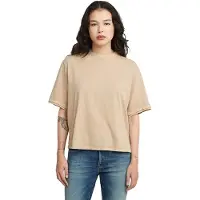 G-Star Woven Mix Washed Relaxed T-Shirt - Beige - Women