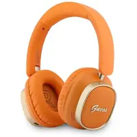 GUESS Rectangle Metal Script Logo ENC trådløse hovedtelefoner - orange