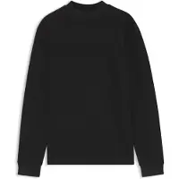 BOSS Langærmet T-shirt i bomuld med rullekrave