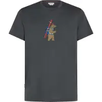 Icebreaker - Vandretøj - M 150 Tech Lite SS Tee Bear Tour Obsidian til UnisexUld - Størrelse M - Grå