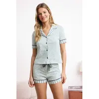 Trendyol Shorty grå / mint / offwhite