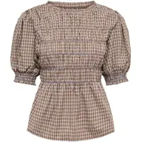 ONLY Bluse 'ONLJOSY' brun / offwhite