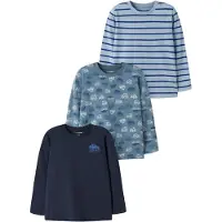 TWO SOON Shirts blå-meleret