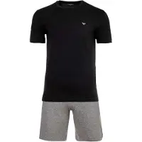 Emporio Armani Pyjamas kort grå-meleret / sort