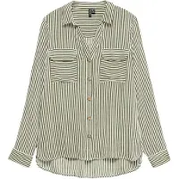 Vero Moda Bluse 'VMBUMPY' oliven / hvid
